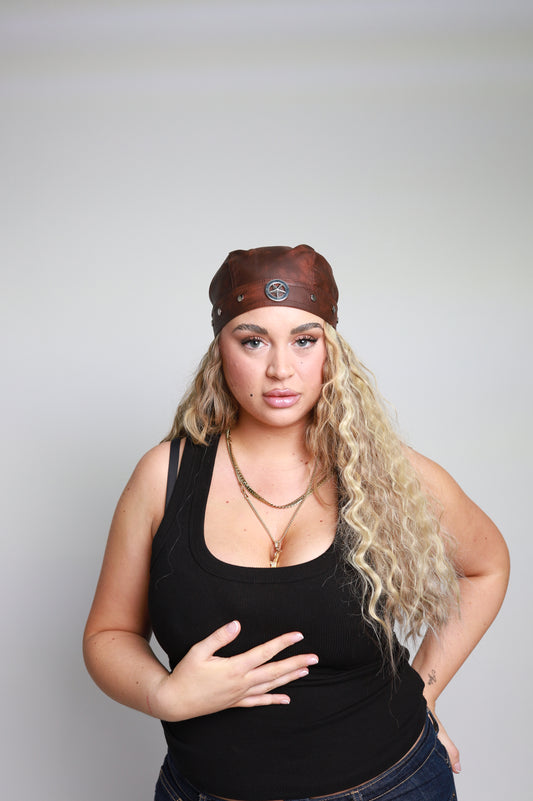 Star Studded Bobby Brown Biker Cap